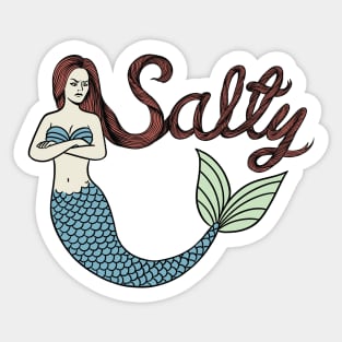 Mermaid Salty Sticker